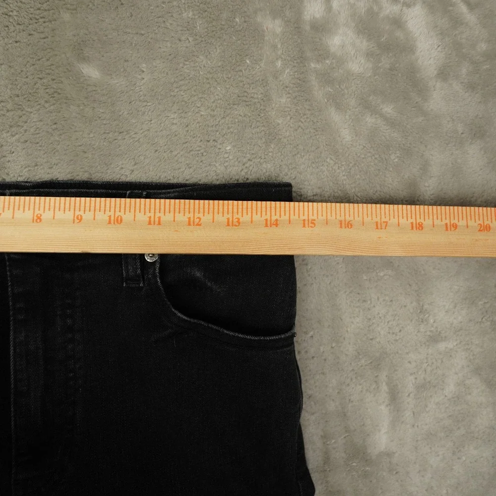 Frame Le Sleek Straight High Rise Ankle Jeans Women's 28 Meteor Black - Picture 7 of 11